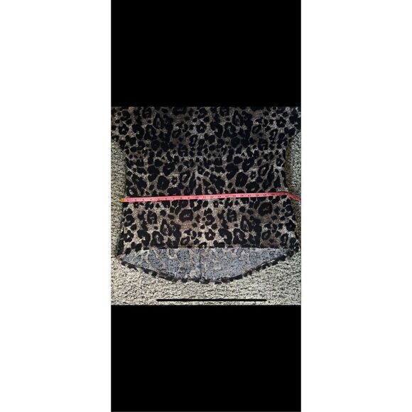 Signature studio animal, print sweater tunic with sparkly beaded elbows, XL  - Picture 8 of 12